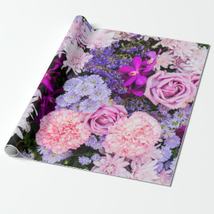 Papel de regalo con estampado floral