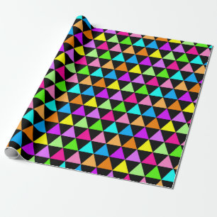 Papel de regalo con estampado groovy de triángulo 