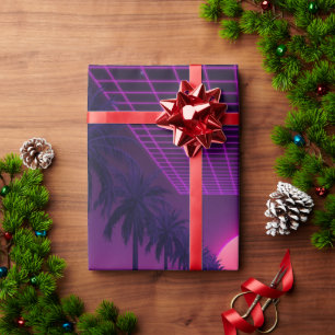 Papel de regalo con estética retro de los 80