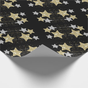 Papel De Regalo  con estrellas para celebraciones