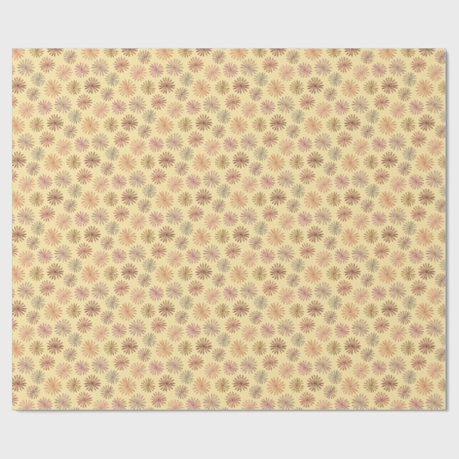 Papel de Regalo con Flores de Acuarela (Superficie plana)