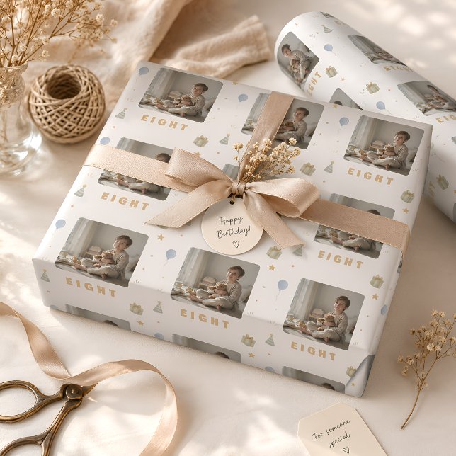 Papel de regalo con foto personalizada Cumpleaños  (Subido por el creador)