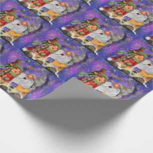 Papel de Regalo con Gnomos de Navidad