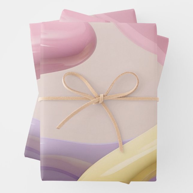 Papel de regalo con gráfico abstracto elegante (In situ)