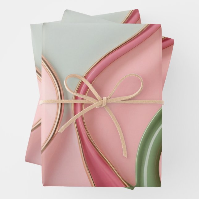 Papel de regalo con gráfico abstracto elegante (In situ)