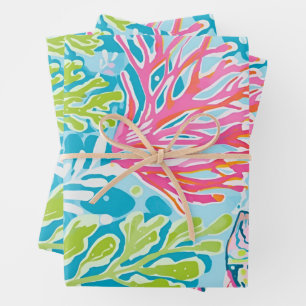 Papel de regalo con gráfico elegante