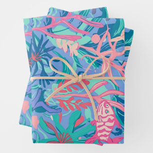 Papel de regalo con gráfico elegante