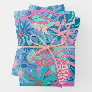 Papel de regalo con gráfico elegante