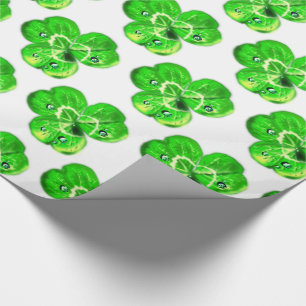 Papel de Regalo con Hoja de Trébol