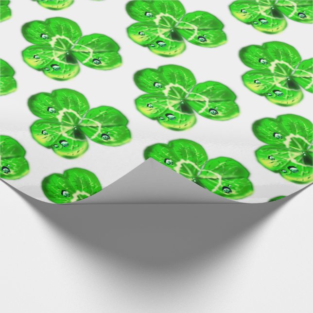 Papel de Regalo con Hoja de Trébol (Esquina)