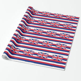Papel de regalo con la bandera de Hawái