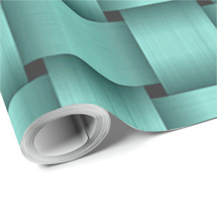Papel de regalo con lazo azul verdoso