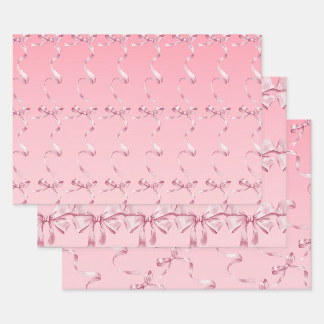 Papel de regalo con lazo coqueto (Set)