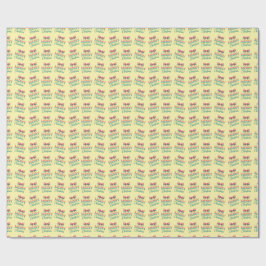 Papel de regalo con lazo festivo de Feliz Navidad