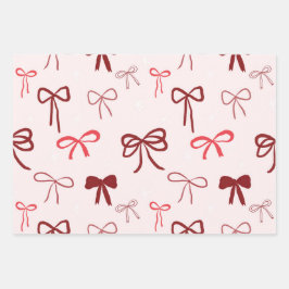 Papel de regalo con lazo rojo