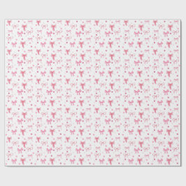 Papel de regalo con lazo rosa lindo
