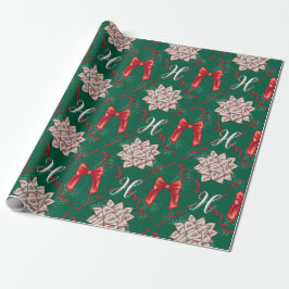 Papel de Regalo con Lazos de Navidad