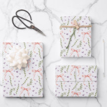 Papel de regalo con lazos rosas, regalo de cumplea