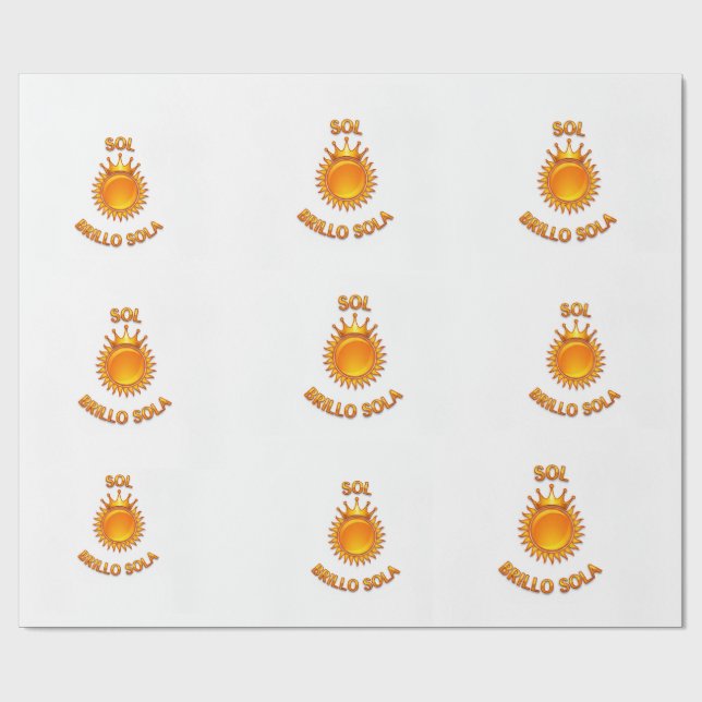Papel de Regalo con Logo Sol Brillo Sola | Envolto (Superficie plana)