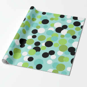 Papel de regalo con lunares festivos retro