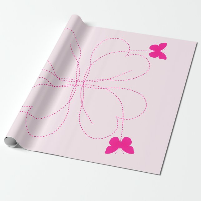 Papel de Regalo con Mariposas (Desenrollado)