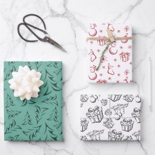 Papel de regalo con motivos navideños