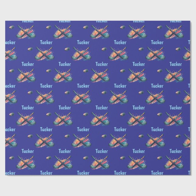 Papel de Regalo con Nombre Personalizado para Hock (Superficie plana)