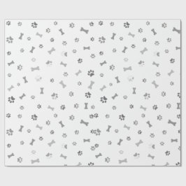 Papel de regalo con patas de perro