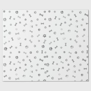 Papel de regalo con patas de perro