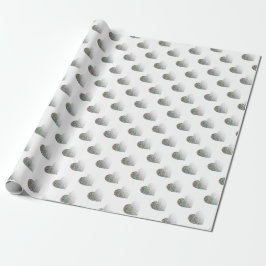 Papel de regalo con patrón blanco de corazón moder