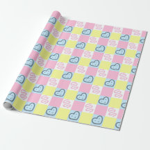 Papel de regalo con patrón continuo de garabatos l