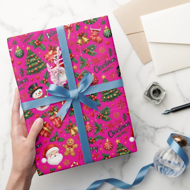 Papel de regalo con patrón continuo de Navidad (Regalar)