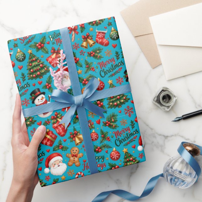 Papel de regalo con patrón continuo de Navidad (Regalar)