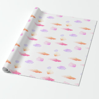 Papel de regalo con patrón continuo de nubes
