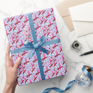 Papel de regalo con patrón de aves elegantes