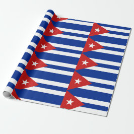 Papel De Regalo Con patrón de bandera cubana