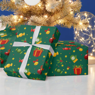 Papel de regalo con patrón de caja de regalo de Na