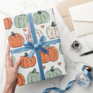 Papel de Regalo con Patrón de Calabaza Caprichoso