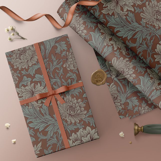 Papel de regalo con patrón de crisantemo de Willia (Subido por el creador)