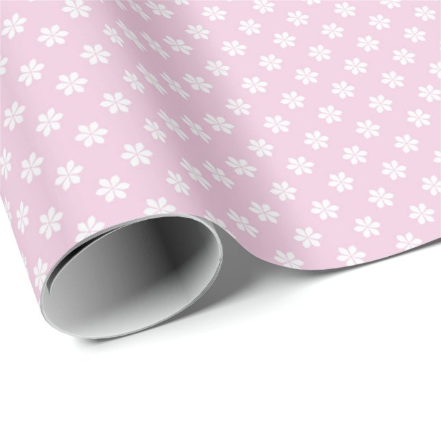 Papel de Regalo con Patrón de Flor de Margarita Ro (Esquina del rollo)