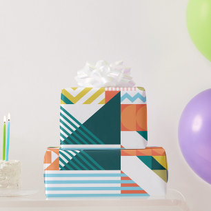 Papel de Regalo con Patrón de Formas Coloridas