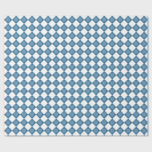 Papel de regalo con patrón de golf Argyle azul