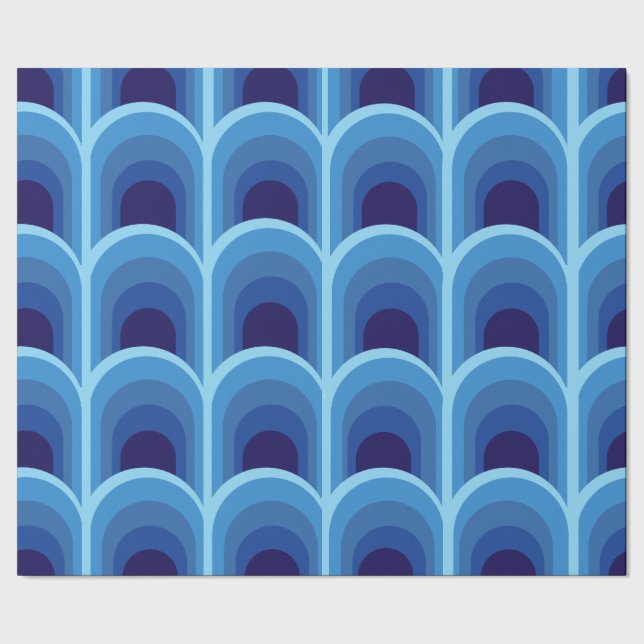 Papel de regalo con patrón de gradiente ombre azul (Costura)