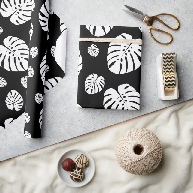 Papel de Regalo con Patrón de Hojas de Palma (Artesanía)