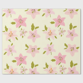 Papel de regalo con patrón de jardín floral colori