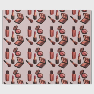 Papel de regalo con patrón de lápiz labial chic