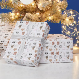 Papel de regalo con patrón de osito adorable para