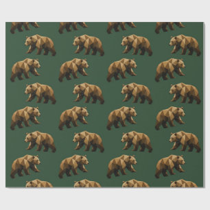Papel de regalo con patrón de osos marrones lindos