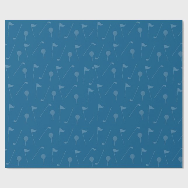 Papel de regalo con patrón de pelota de golf gris  (Superficie plana)