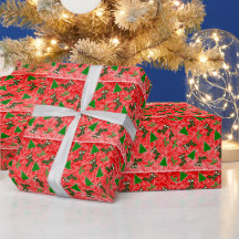Papel de regalo con patrón de símbolos de Navidad